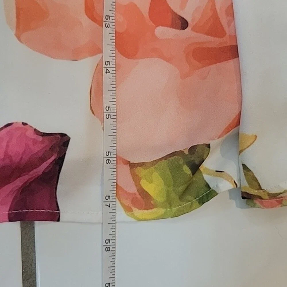 Hope & Ivy Womens White Floral Maxi Dress 2  Bridal Era Regencycore - Picture 7 of 11